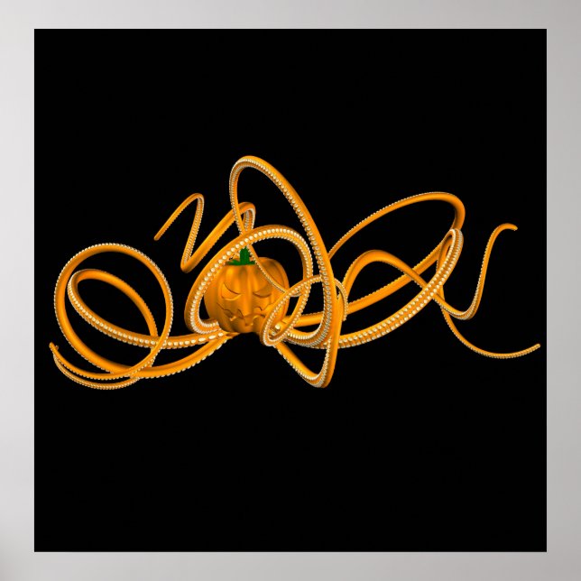 Poster Octopus orange (Devant)