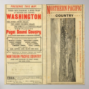Poster Octroi de terres Washington et Oregon