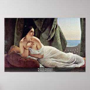 Poster Odalisque étendu par Hayez Francesco