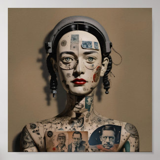 Poster Odd Doll Surréaliste AI image 009 P