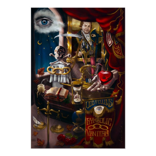 Poster Odd Fellows Symbolic Vanitas (Devant)
