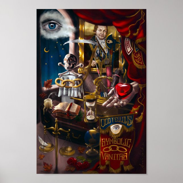 Poster Odd Fellows Symbolic Vanitas (Devant)