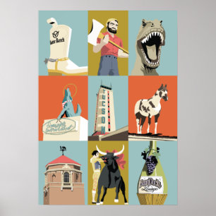 Poster Oddities Tucson de 28 po x 20 po
