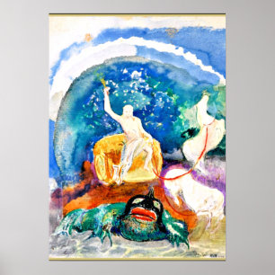 Poster Odilon Redon - Apollo chevauchant un monstre vert