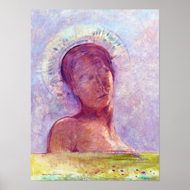 Poster Odilon Redon, closed eyes 1889 (Devant)