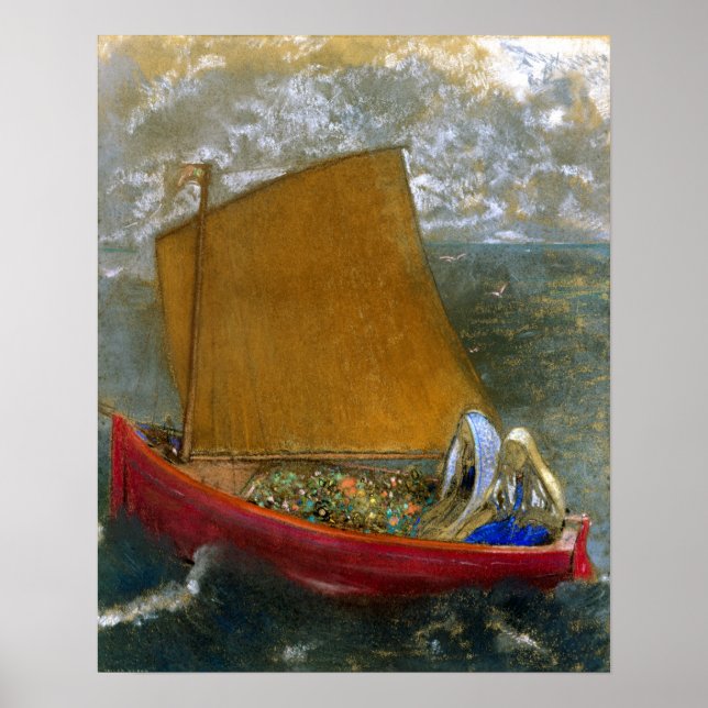 Poster Odilon Redon La Voile Jaune (Devant)