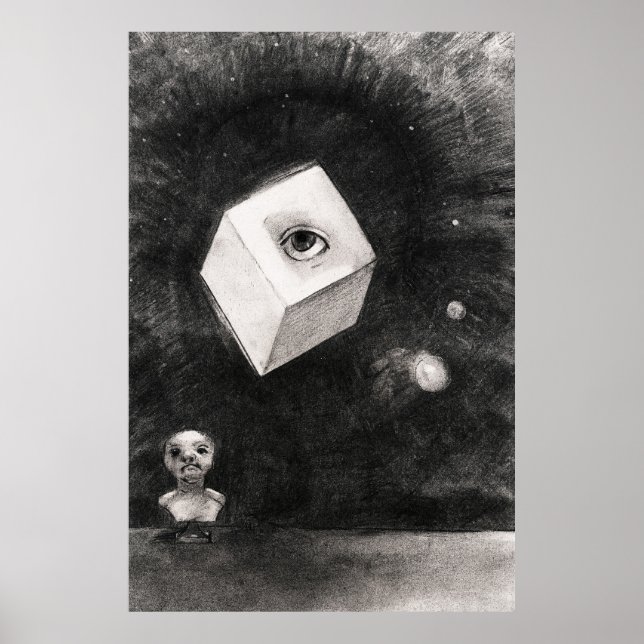 Poster Odilon Redon, Le cube, 1880  (Devant)