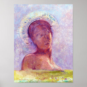 Poster Odilon Redon, les yeux fermés 1889