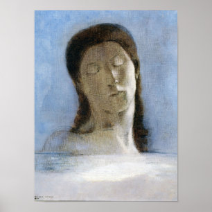 Poster Odilon Redon, les yeux fermés 1890