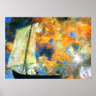 Poster Odilon Redon - Nuages de fleurs