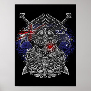Poster Odin ravens swords Viking Mythologie Australia fla