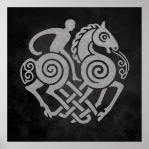 Poster Odin Riding Sleipnir - Norse Mythologie Viking Art