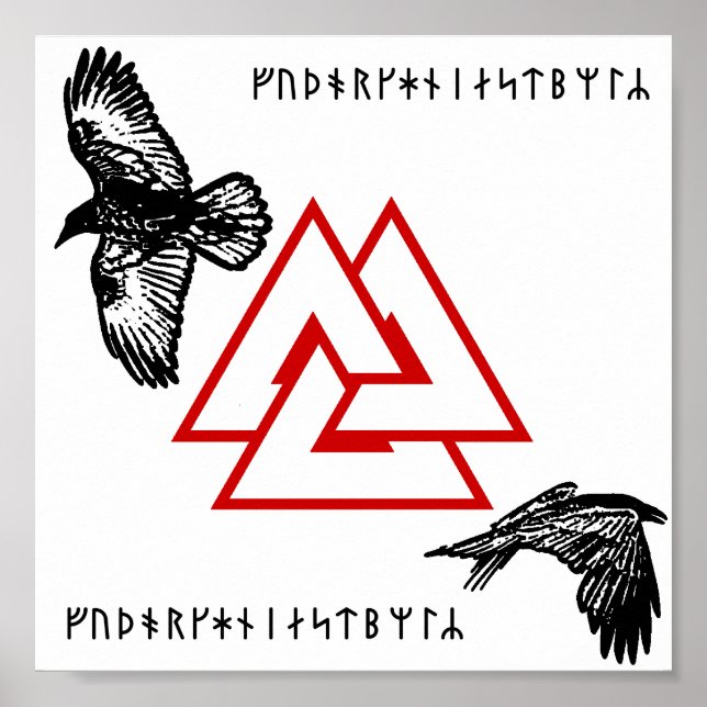 Poster Óðinn Raven (Devant)