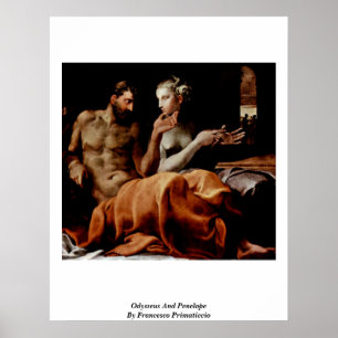 Poster Odysseus And Penelope By Francesco Primaticcio