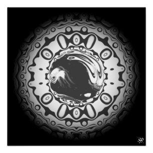 Poster Oeil avec pupille hypnotique (ou ce que vous voyez