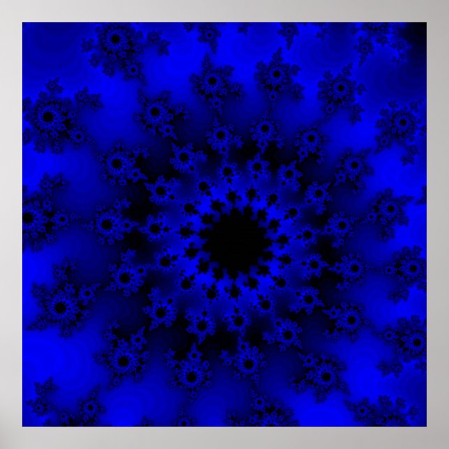 Poster Oeil bleu foncé (Devant)