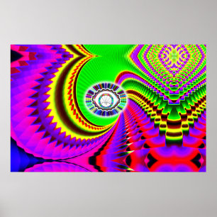 Poster Oeil couché de soleil de montagne (ajouter des mot