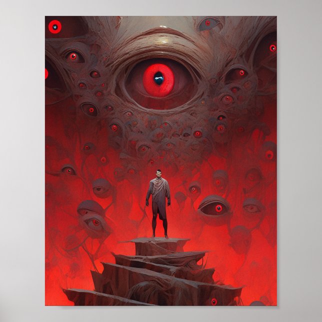 Poster OEil Créations Surreal Horror Art (Devant)