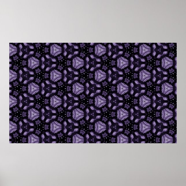 Poster Oeil d'art Abstrait et motif d'aquarelle diamant (Devant)