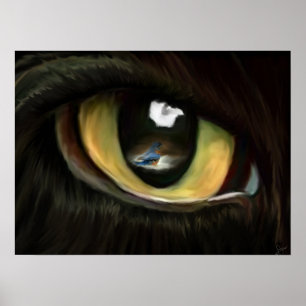 Poster Oeil de la copie de beaux-arts de spectateur