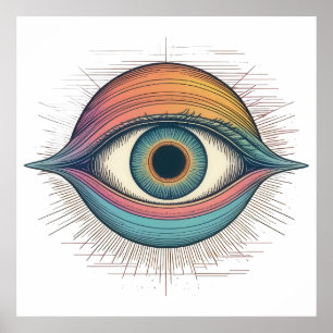 Poster Oeil de la perception