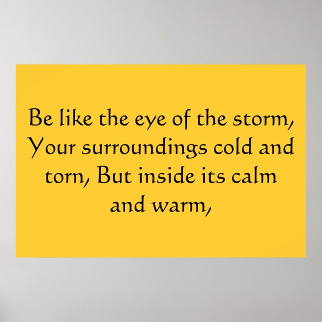 Poster Oeil de la tempête (Devant)