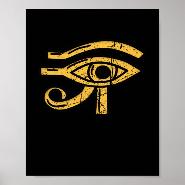 Poster OEil de Ra Re égyptienne Hiéroglyphes Égypte Pyram (Devant)