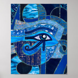 Poster OEil égyptien de Horus - Wadjet - Textures mixtes