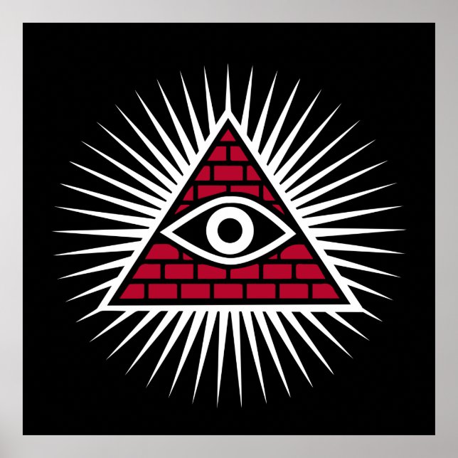Poster Oeil freemasonique (Devant)