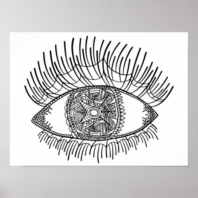 Poster Oeil inspiré 2 (Devant)
