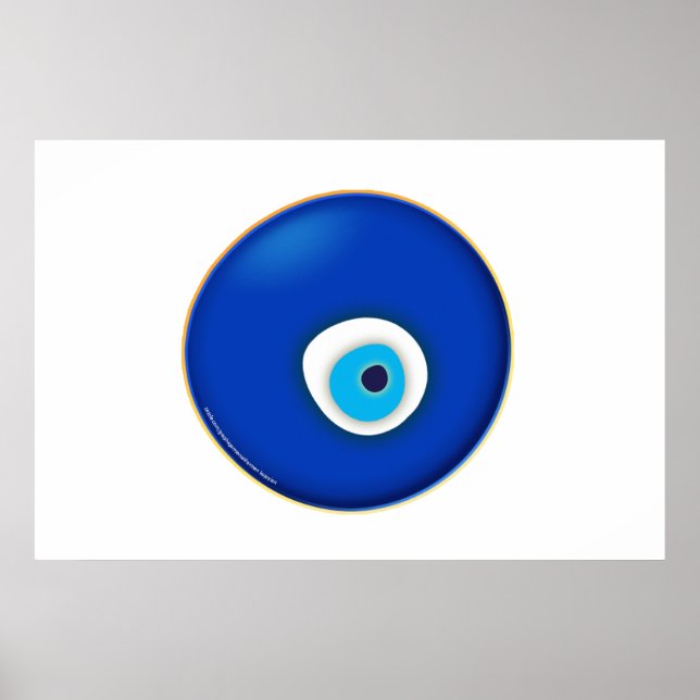 Poster Oeil malin, symbole de protection (Devant)