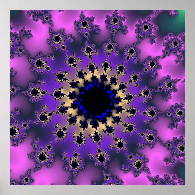 Poster Oeil mauve métallique (Devant)