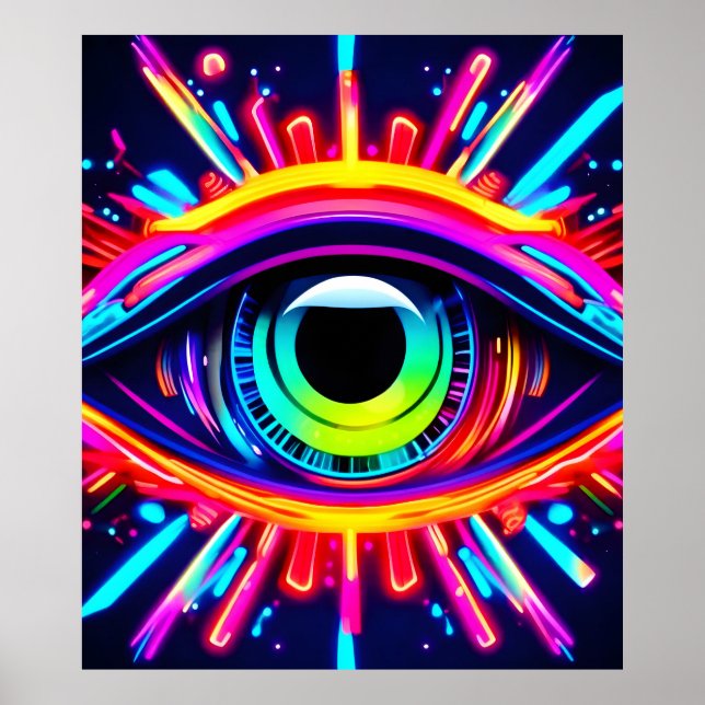 Poster OEil psychédélique de l'univers (Devant)
