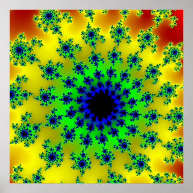 Poster OEil vert coucher du soleil (Devant)
