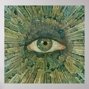 Poster OEil vert de la nature