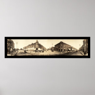 Poster Oelwein Iowa Street Photo 1907