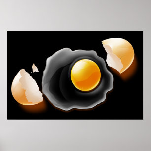 Poster Oeuf criqué