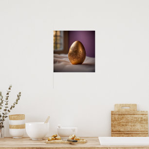 Poster Oeuf de Pâques en or