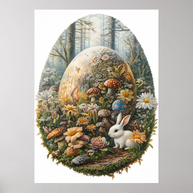 Poster Oeuf géant Imaginaire de Pâques (Devant)