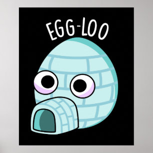 Poster Oeuf-loo Funny Oeuf-Pun Dark BG