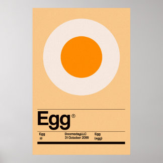 Poster Oeuf minimaliste