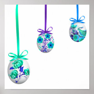 Poster Oeufs d'art populaire (d'inspiration ukrainienne)