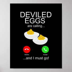 Poster Œufs Diaboliques Appelant Humour Amateur De Nourri