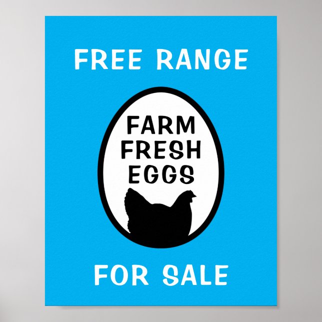 Poster Oeufs frais de ferme (Devant)