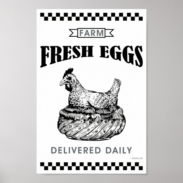POSTER OEUFS FRAIS DE FERME (Devant)