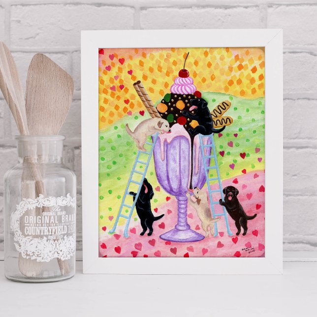 Poster Oeuvre artisanale de la crème glacée (Créateur téléchargé)