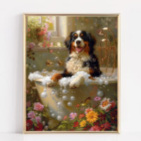 Oeuvre Bernese Mountain Dog Art, Salle de bain