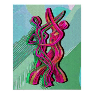 Poster œuvre d'art abstrait
