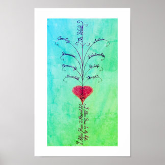 Poster Œuvre d'art affirmant la paix
