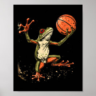 Poster Œuvre d'art aquarelle Grenouille squelette Amateur